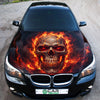 Flaming Skull Car Hood Wrap Graphic – Custom Vinyl Decal for Cars, Trucks & SUVs