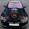 Flaming Skull Warrior Hood Wrap – Custom Vinyl Decal for Cars, Trucks & SUVs