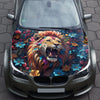 Flowers Abstract Lion Hood Wrap – Custom Vinyl Decal for Cars, Trucks & SUVs