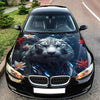 Flowers White Tiger Hood Wrap – Custom Vinyl Decal for Cars, Trucks & SUVs