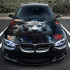 Flowers White Tiger Hood Wrap – Custom Vinyl Decal for Cars, Trucks & SUVs