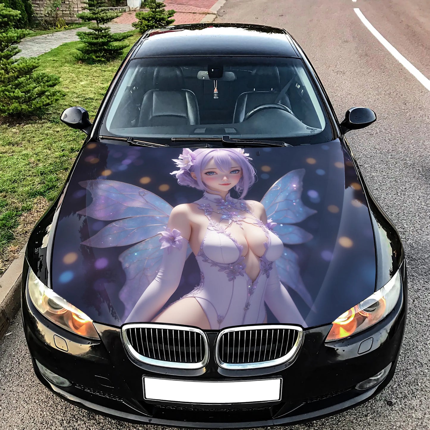 Girl Anime Hood Wrap – Custom Vinyl Decal for Cars, Trucks & SUVs vinyl