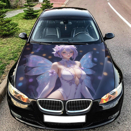 Girl Anime Hood Wrap – Custom Vinyl Decal for Cars, Trucks & SUVs vinyl