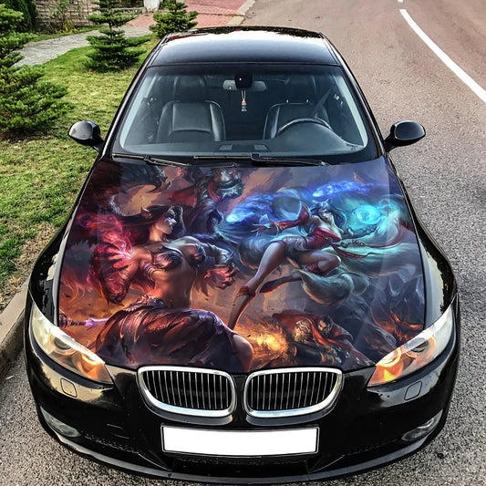 Girls War, Warrior Women Hood Wrap – Custom Vinyl Decal for Cars, Trucks & SUVs