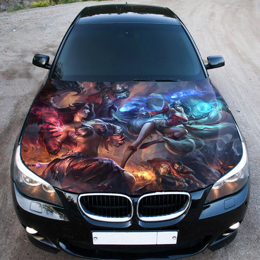 Girls War, Warrior Women Hood Wrap – Custom Vinyl Decal for Cars, Trucks & SUVs