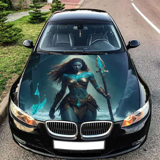 Goddess War Girl Hood Wrap – Custom Vinyl Decal for Cars, Trucks & SUVs