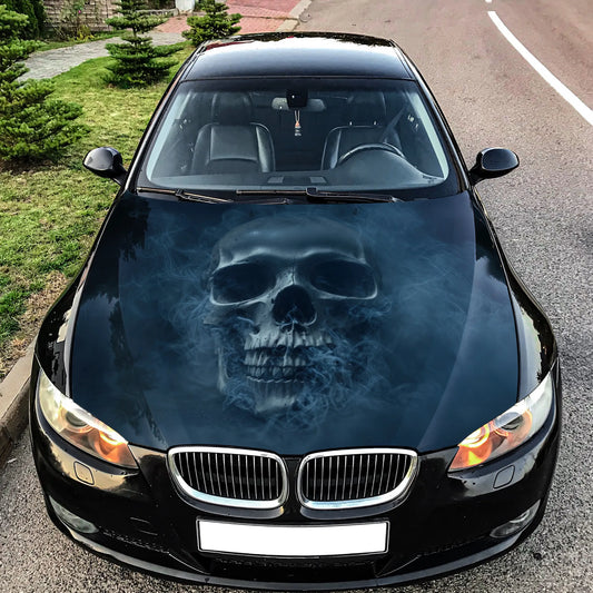 Gothic Skull Smoke Hood Wrap – Custom Vinyl Decal for Cars, Trucks & SUVs