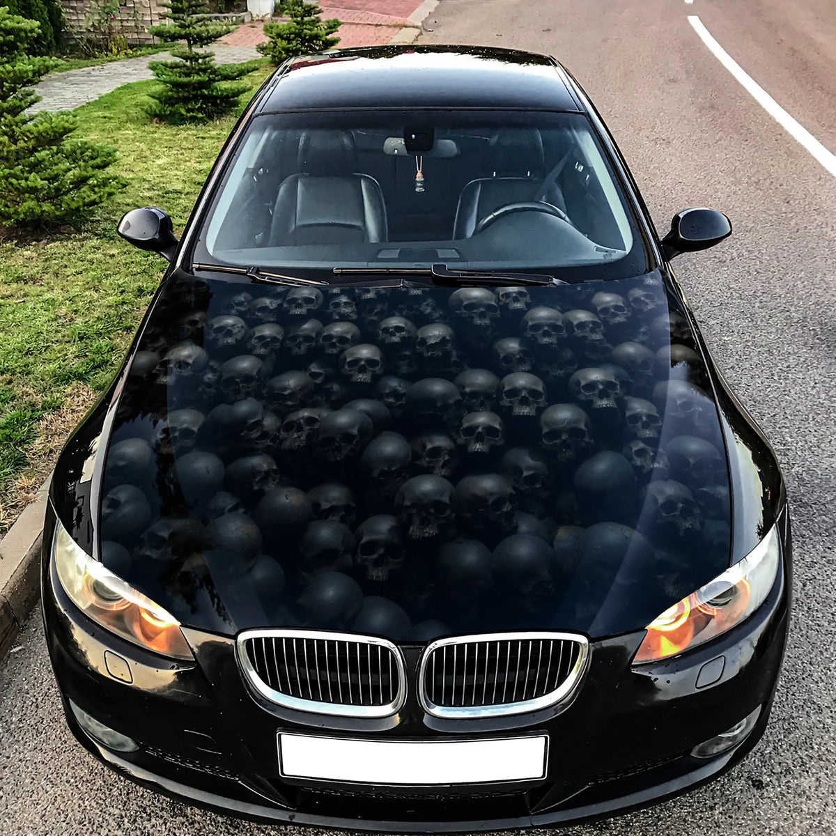 Gothic Skulls Pile Hood Wrap – Custom Vinyl Decal for Cars, Trucks & SUVs