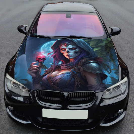 Gothic Sorceress Witch Hood Wrap – Custom Vinyl Decal for Cars, Trucks & SUVs