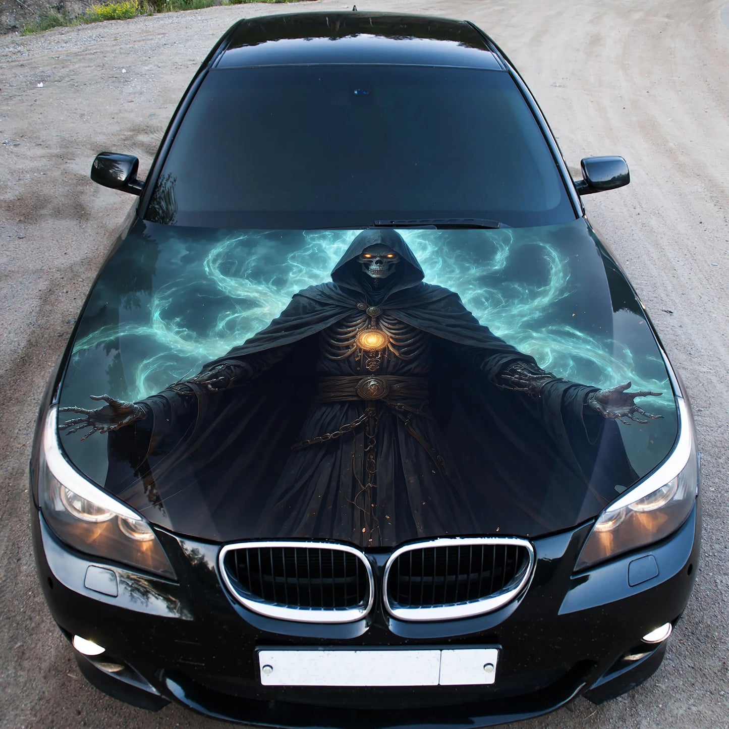 Grim Reaper Hood Wrap – Custom Vinyl Decal for Cars, Trucks & SUVs