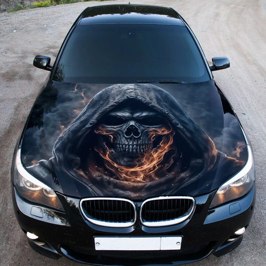 Grim Reaper Fire Hood Wrap – Custom Vinyl Decal for Cars, Trucks & SUVs