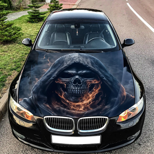 Grim Reaper Fire Hood Wrap – Custom Vinyl Decal for Cars, Trucks & SUVs