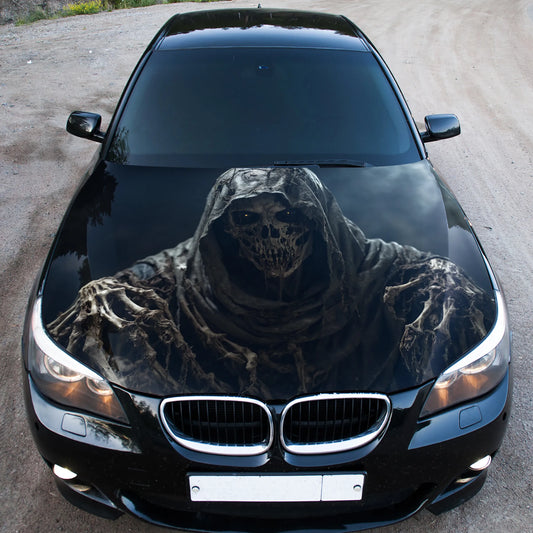 Grim Reaper Skull Hood Wrap – Custom Vinyl Decal for Cars, Trucks & SUVs