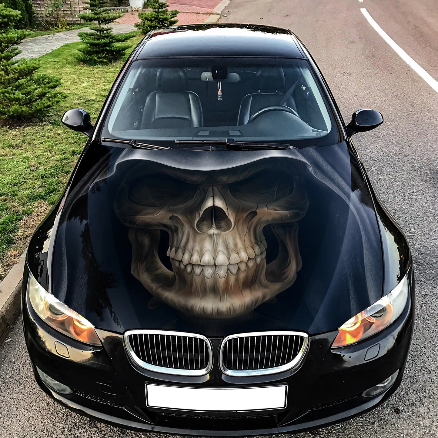 Grim Reaper Skull Hood Wrap – Custom Vinyl Decal for Cars, Trucks & SUVs