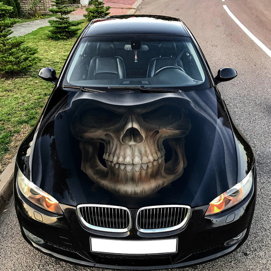 Grim Reaper Skull Hood Wrap – Custom Vinyl Decal for Cars, Trucks & SUVs