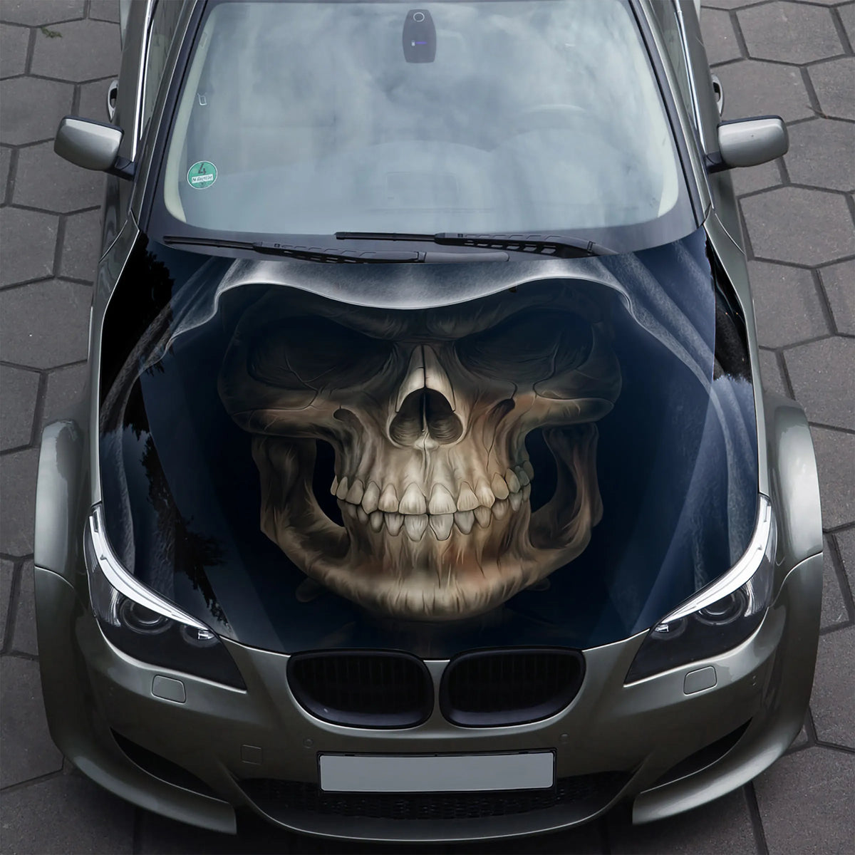 Grim Reaper Skull Hood Wrap – Custom Vinyl Decal for Cars, Trucks & SUVs