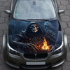 Grim Reaper Skull Hood Wrap – Custom Vinyl Decal for Cars, Trucks & SUVs