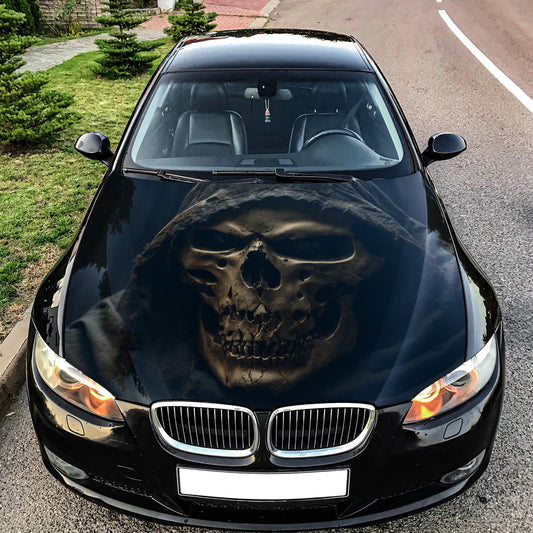 Grim Reaper Skull Hood Wrap – Custom Vinyl Decal for Cars, Trucks & SUVs