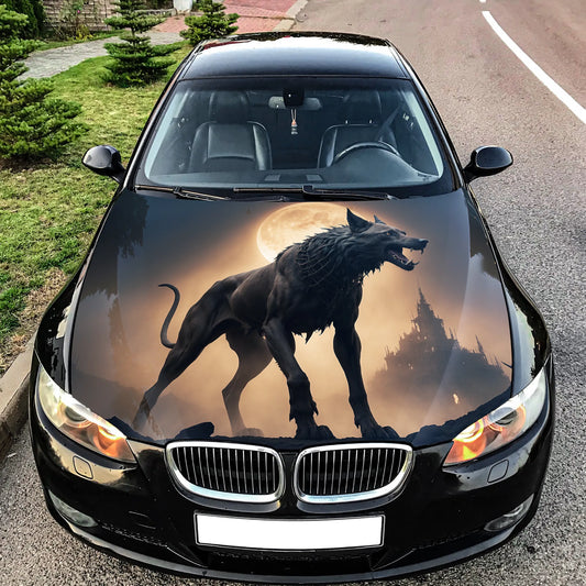 Hellhound Hood Wrap – Custom Vinyl Decal for Cars, Trucks & SUVs
