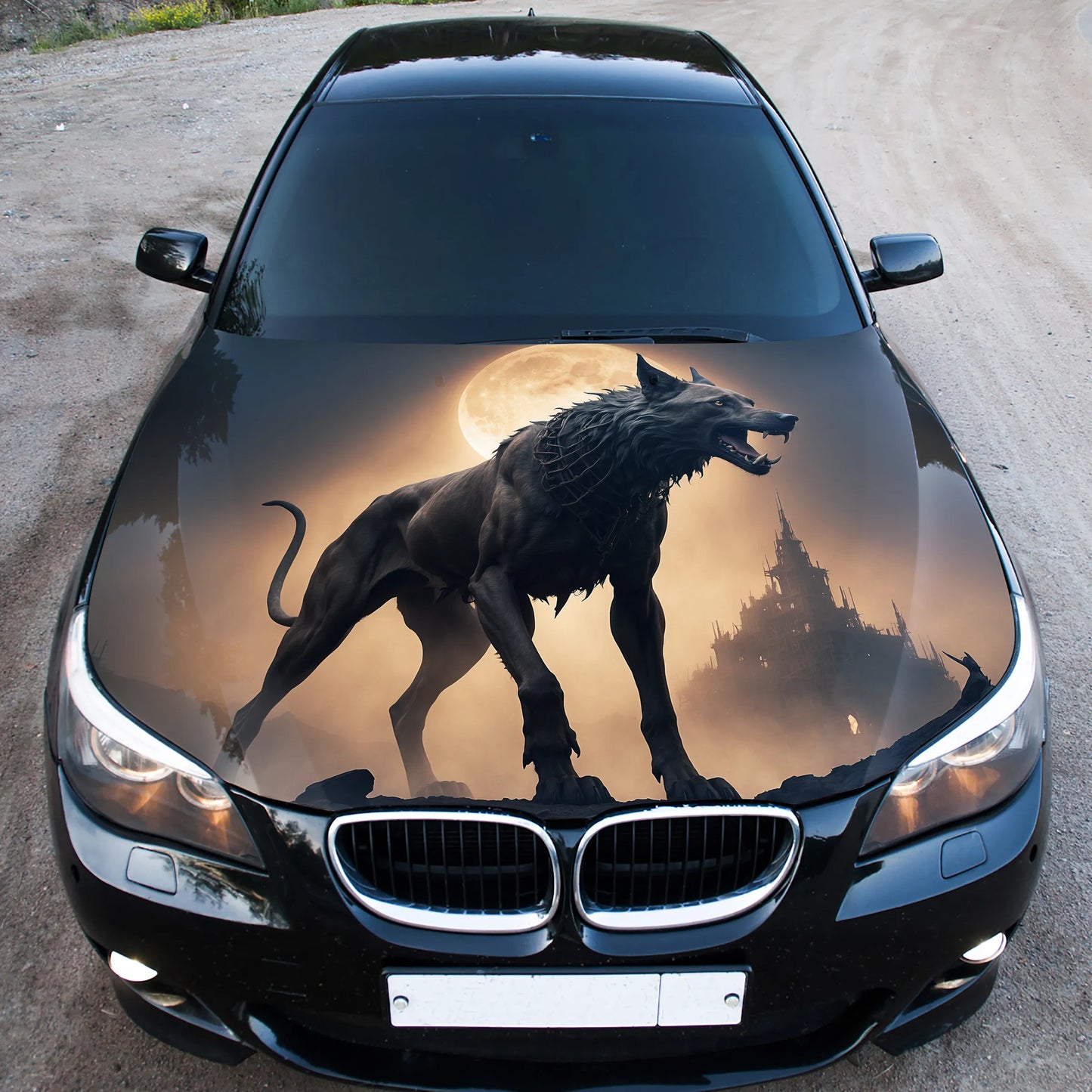 Hellhound Hood Wrap – Custom Vinyl Decal for Cars, Trucks & SUVs
