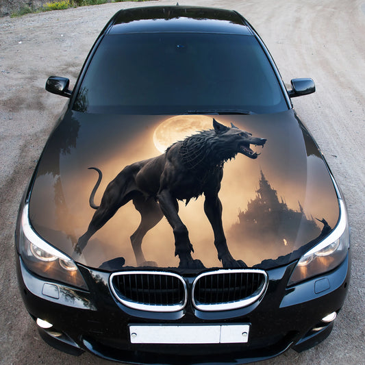 Hellhound Hood Wrap – Custom Vinyl Decal for Cars, Trucks & SUVs