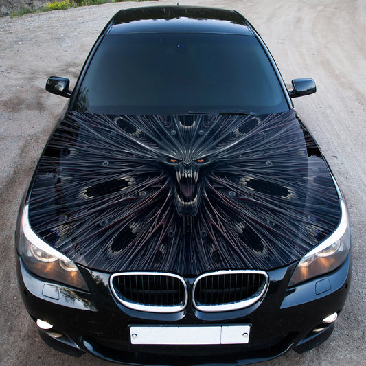 Horror Skull Hood Wrap – Custom Vinyl Decal for Cars, Trucks & SUVs