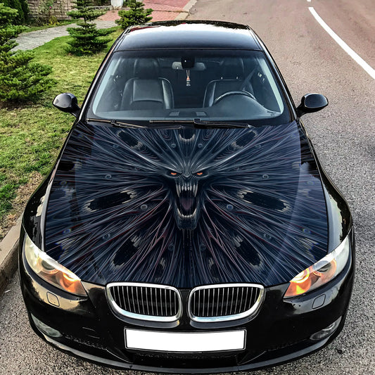 Horror Skull Hood Wrap – Custom Vinyl Decal for Cars, Trucks & SUVs