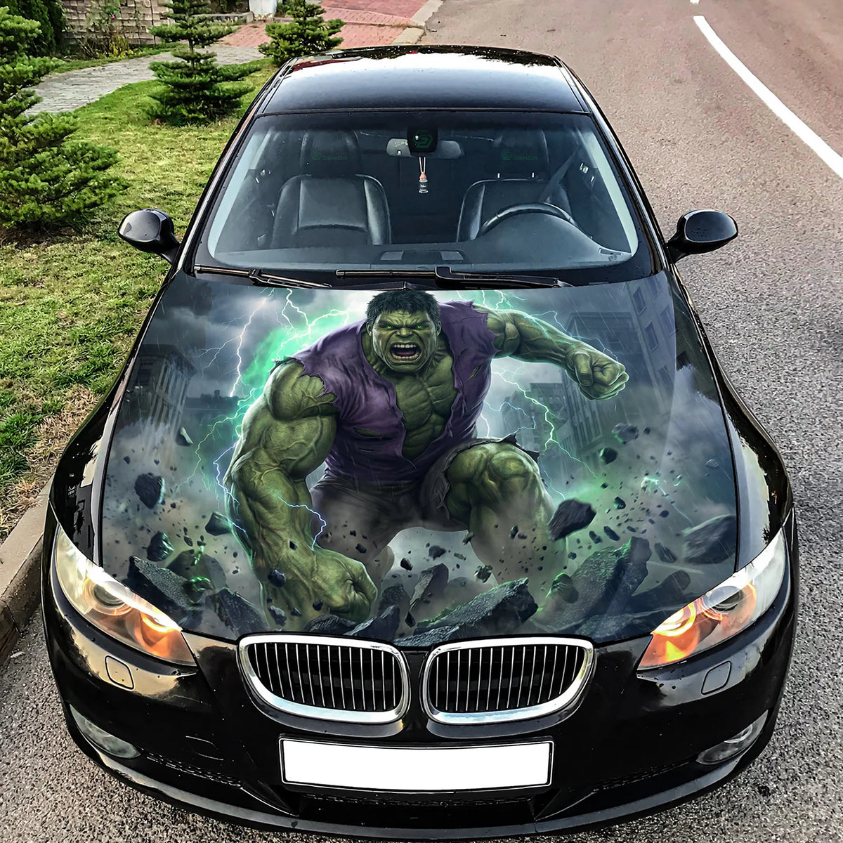 Hulk Rage Hood Hood Wrap Graphic – Custom Vinyl Decal for Cars, Trucks & SUVs
