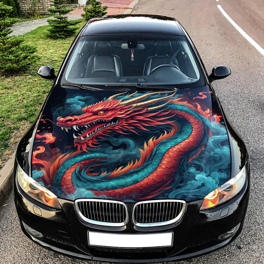 Japanese Dragon Hood Wrap – Custom Vinyl Decal for Cars, Trucks & SUVs