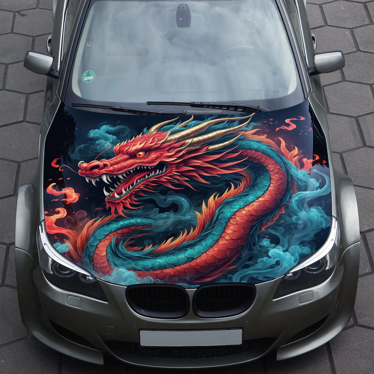 Japanese Dragon Hood Wrap – Custom Vinyl Decal for Cars, Trucks & SUVs