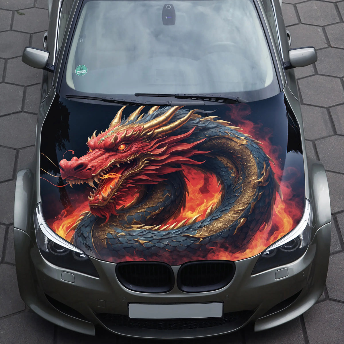 Japanese Dragon Hood Wrap – Custom Vinyl Decal for Cars, Trucks & SUVs, ZZ