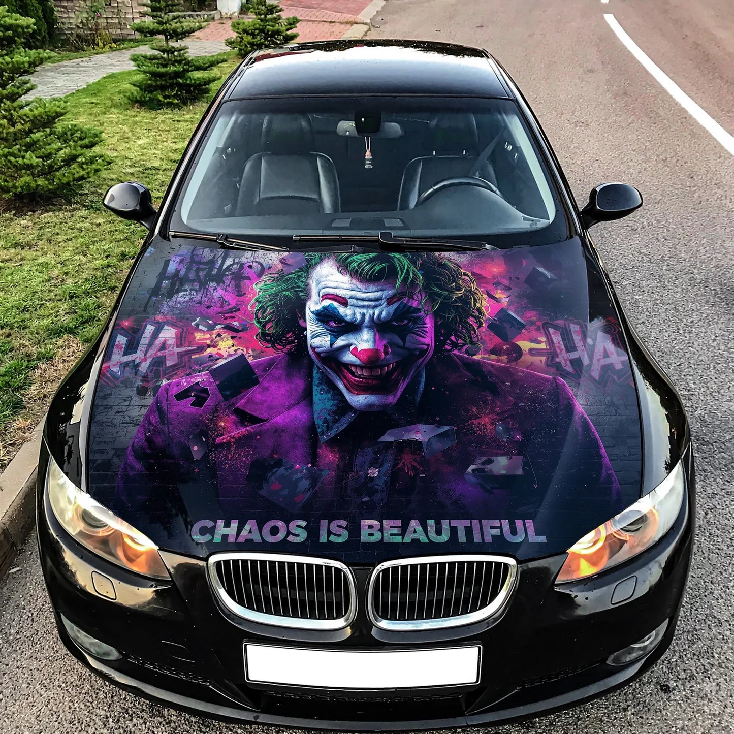 Joker Urban Chaos Hood Wrap Graphic – Custom Vinyl Decal for Cars, Trucks & SUVs