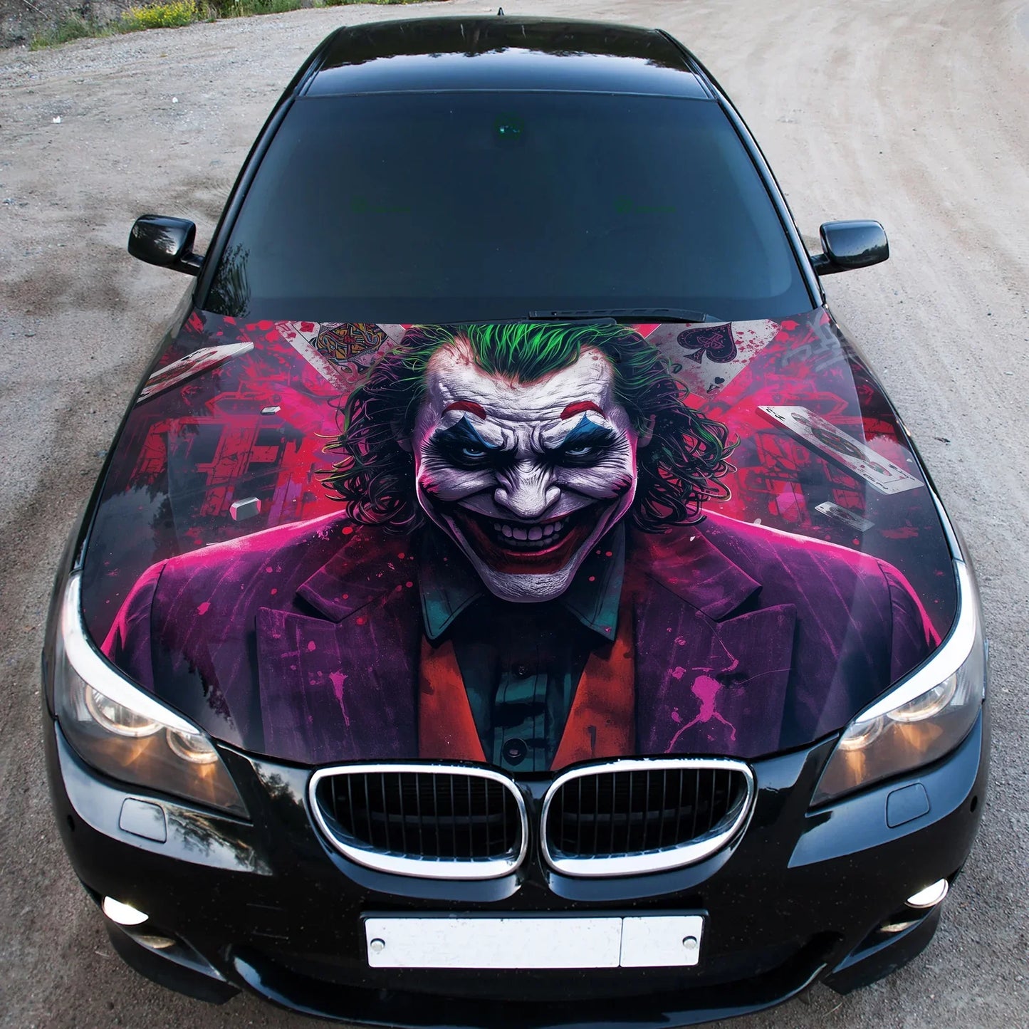 Joker Madness Hood Wrap Graphic – Custom Vinyl Decal for Cars, Trucks & SUVs