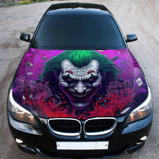 Joker Painted Hood Wrap Graphic – Custom Vinyl Decal for Cars, Trucks & SUVs