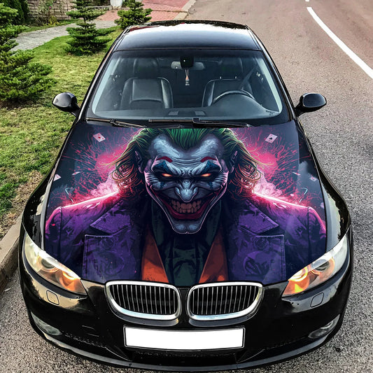 Joker Evil Laugh Hood Wrap Graphic – Custom Vinyl Decal for Cars, Trucks & SUVs