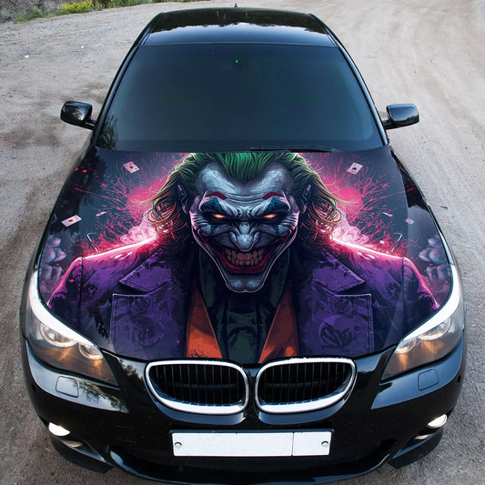 Joker Evil Laugh Hood Wrap Graphic – Custom Vinyl Decal for Cars, Trucks & SUVs