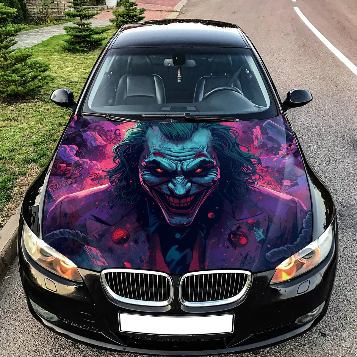 Joker Insanity Hood Wrap Graphic – Custom Vinyl Decal for Cars, Trucks & SUVs
