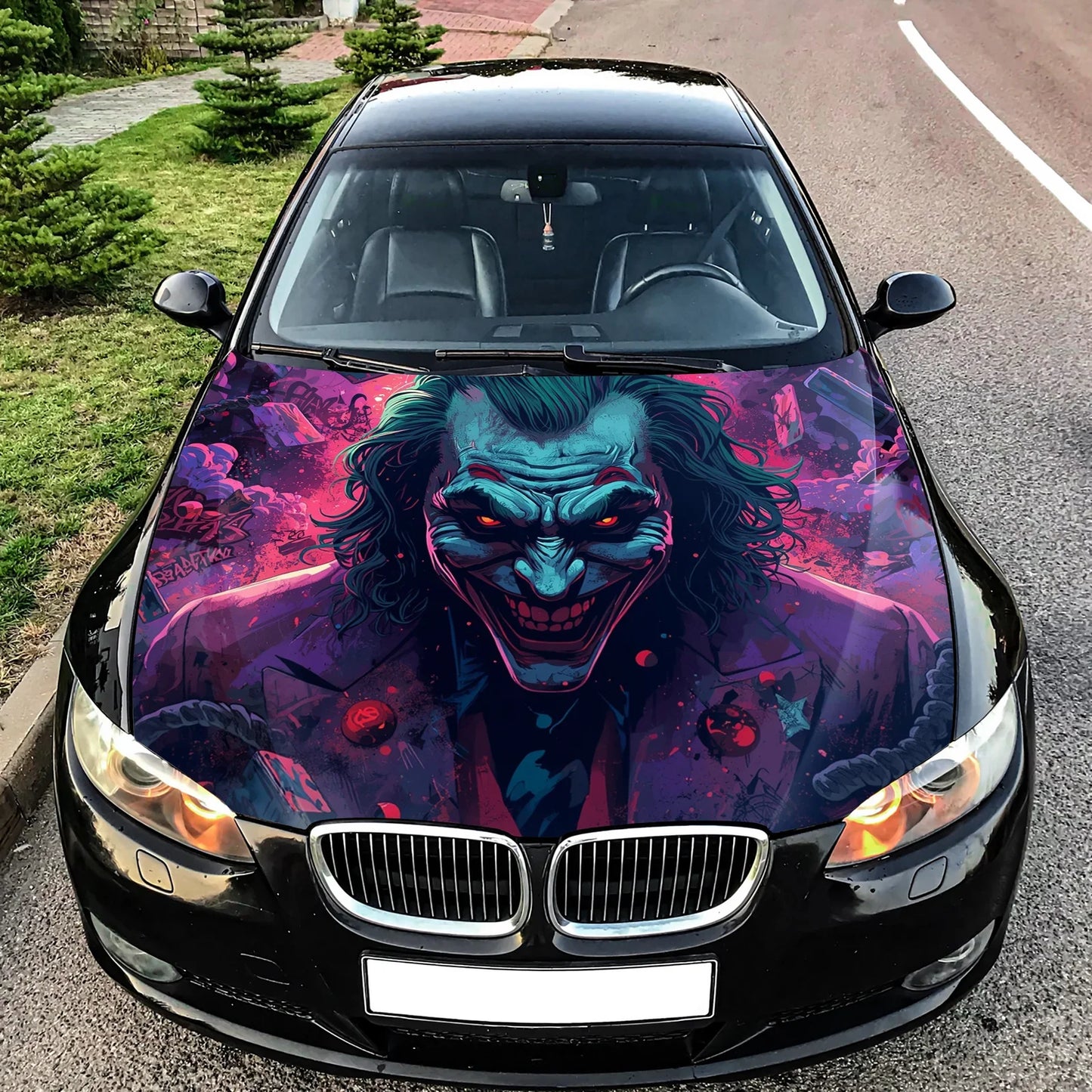Joker Insanity Hood Wrap Graphic – Custom Vinyl Decal for Cars, Trucks & SUVs
