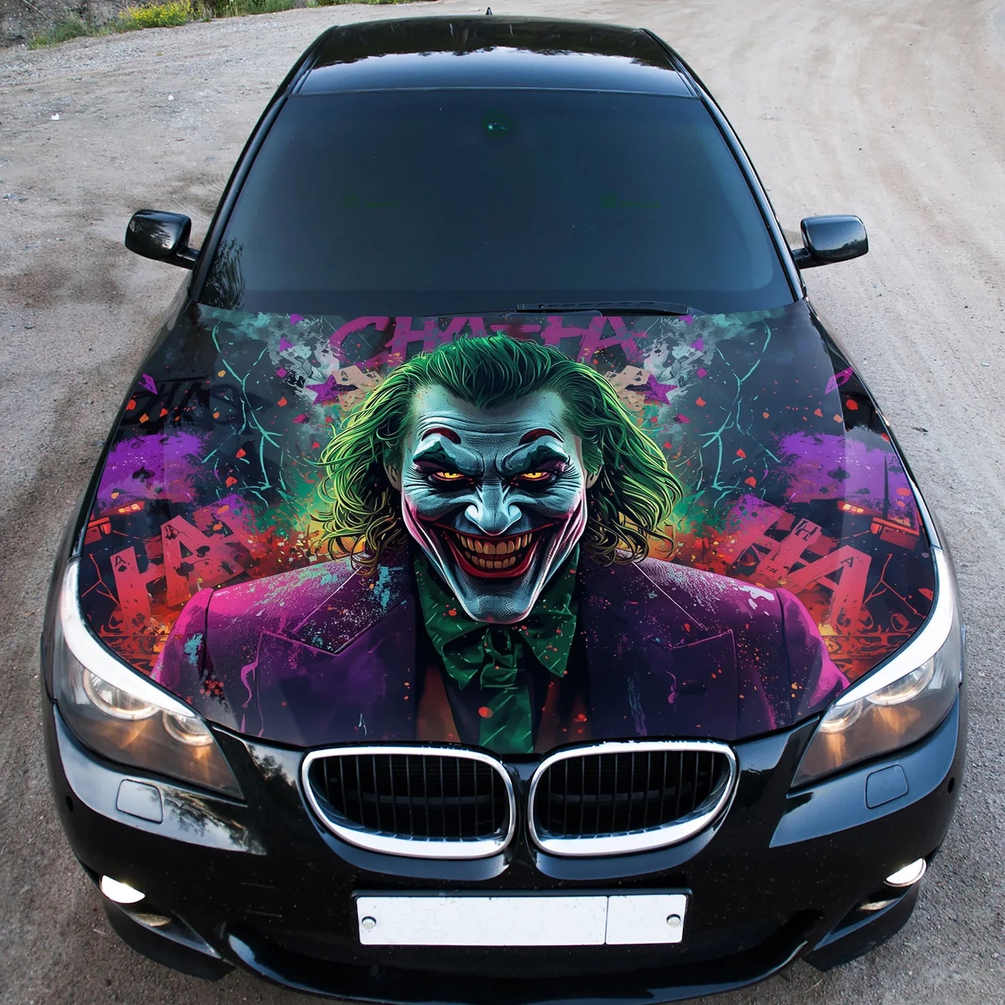 Joker Smile Hood Wrap Graphic – Custom Vinyl Decal for Cars, Trucks & SUVs