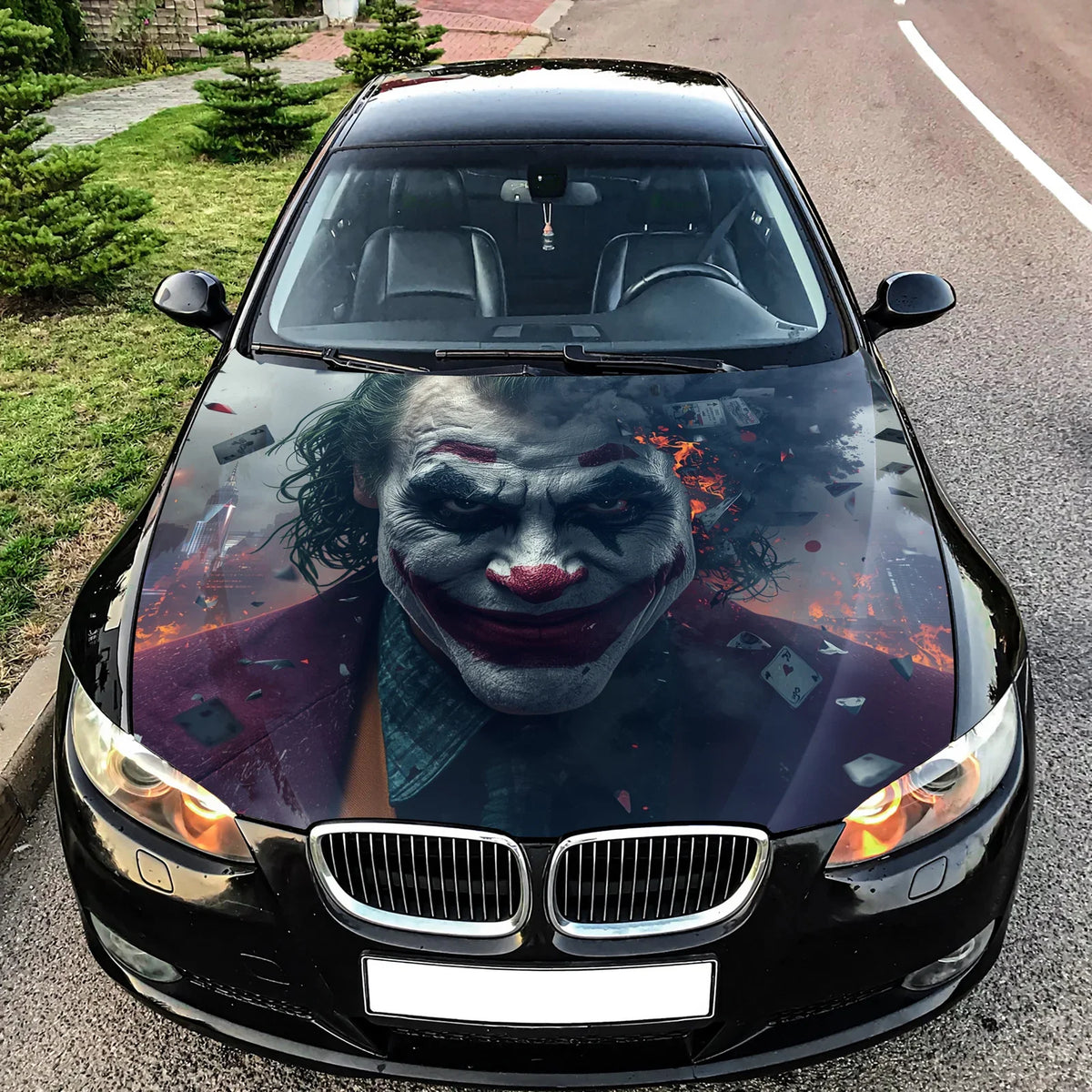 Joker Chaos Hood Wrap Graphic – Custom Vinyl Decal for Cars, Trucks & SUVs