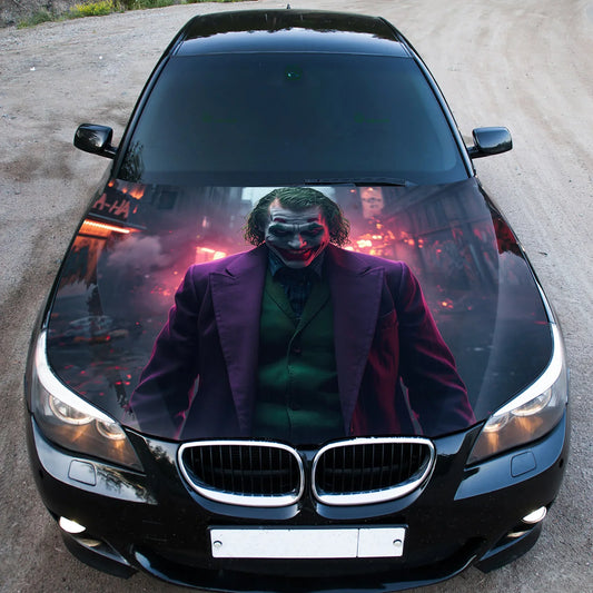 Joker Cinematic Hood Wrap Graphic – Custom Vinyl Decal for Cars, Trucks & SUVs