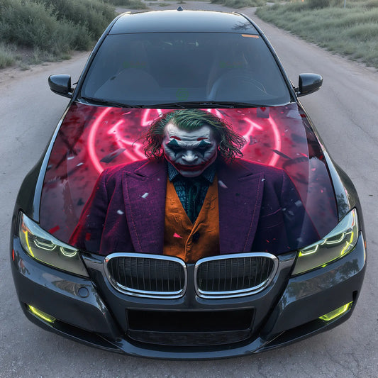 Joker Smile Hood Wrap – Custom Bonnet Vinyl Graphic Decal