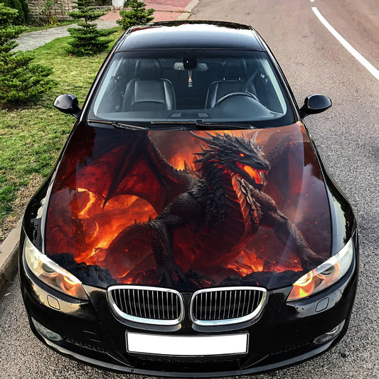 Lava Dragon Hood Wrap – Custom Vinyl Decal for Cars, Trucks & SUVs