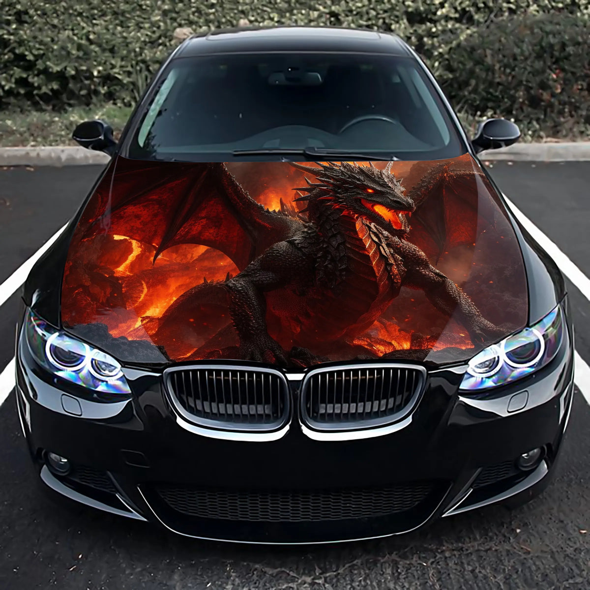 Lava Dragon Hood Wrap – Custom Vinyl Decal for Cars, Trucks & SUVs
