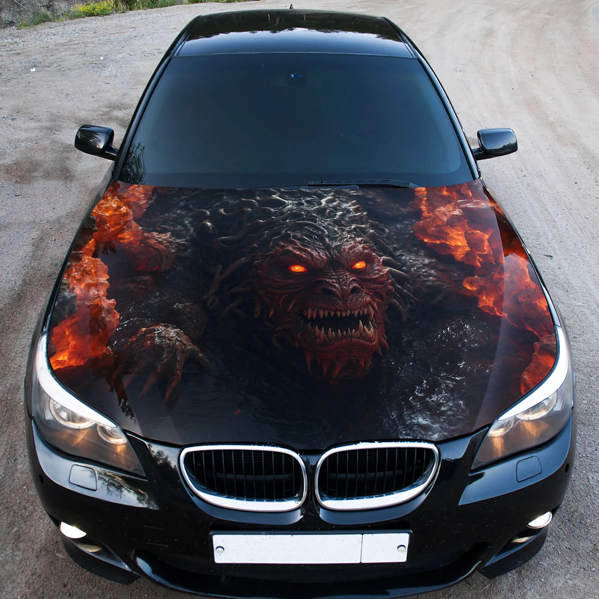 Lava Monster Hood Wrap – Custom Vinyl Decal for Cars, Trucks & SUVs