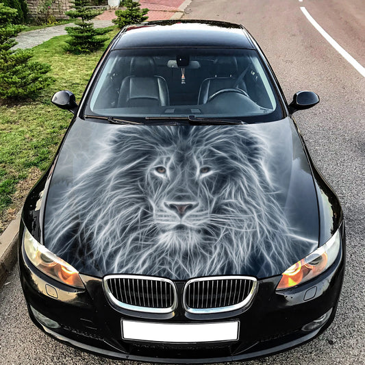Lion Abstract Hood Wrap – Custom Vinyl Decal for Cars, Trucks & SUVs L