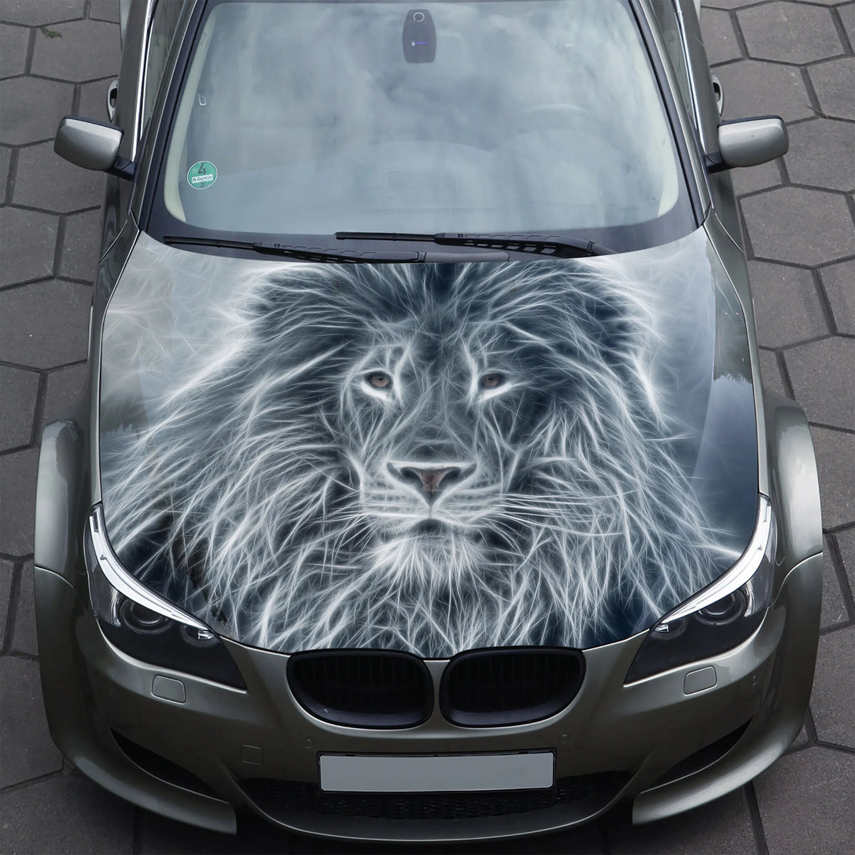 Lion Abstract Hood Wrap – Custom Vinyl Decal for Cars, Trucks & SUVs L