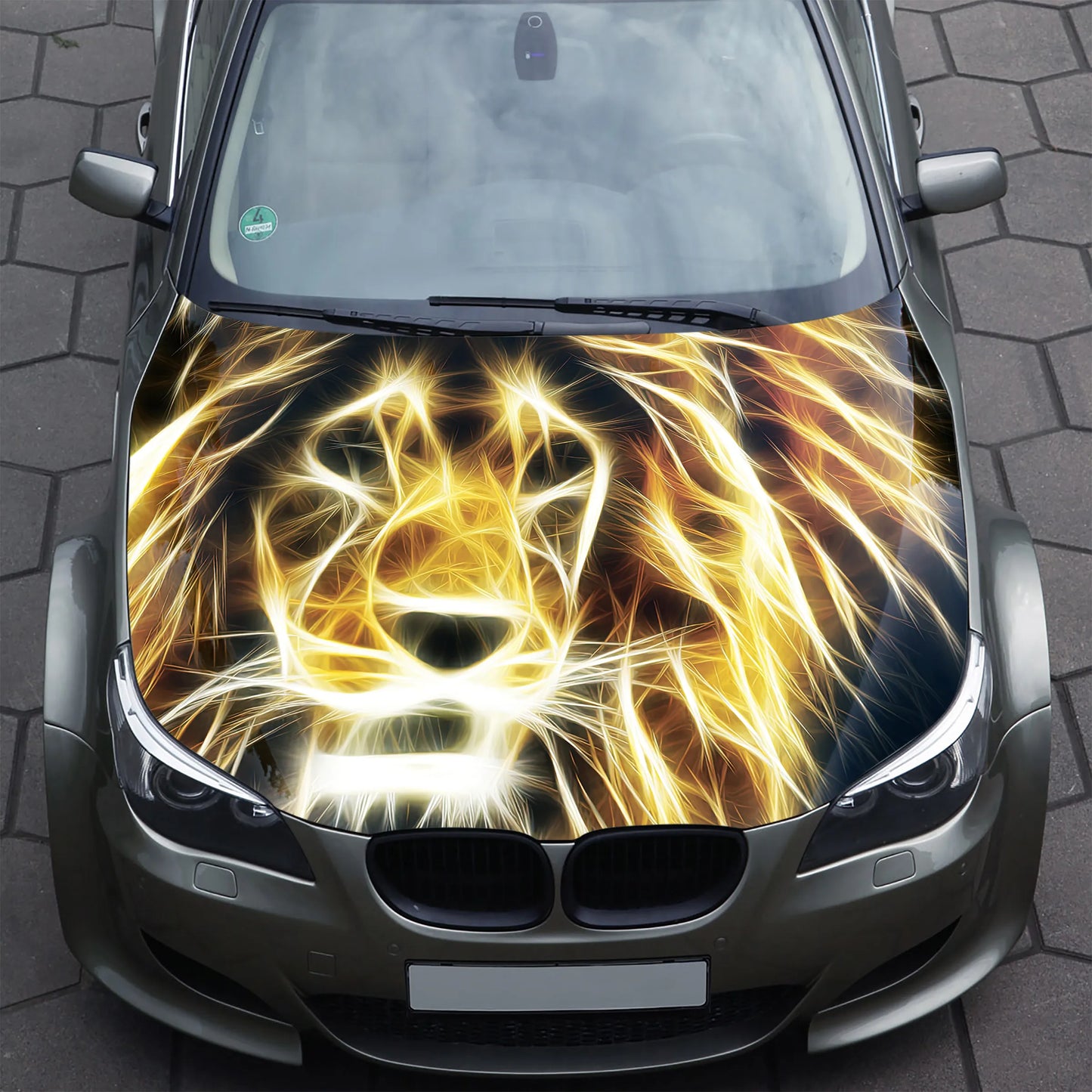 Lion Abstract Hood Wrap – Custom Vinyl Decal for Cars, Trucks & SUVs
