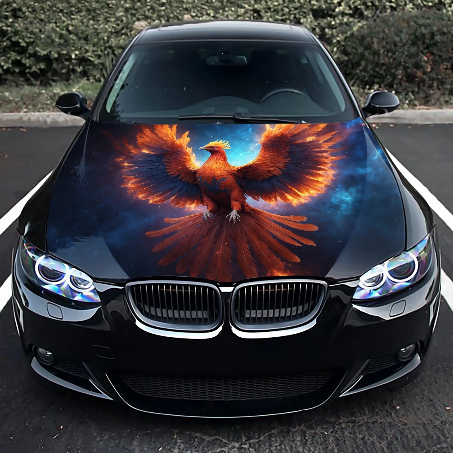 Majestic Phoenix Hood Wrap – Custom Vinyl Decal for Cars, Trucks & SUVs