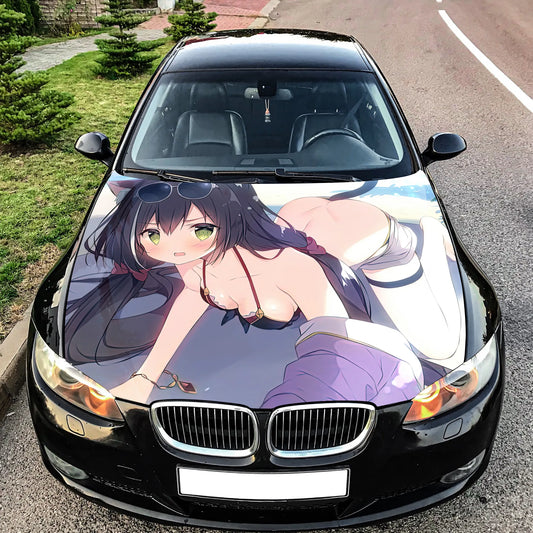 Miku Neko Cat Girl Hood Wrap – Custom Vinyl Decal for Cars, Trucks & SUVs